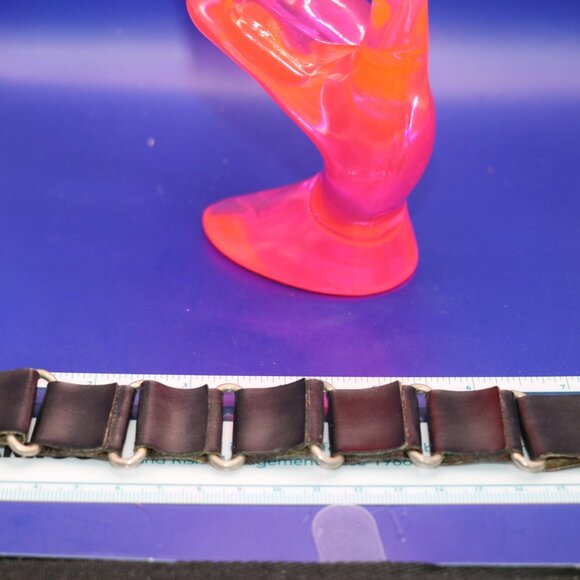 Jeun Bang Men's Silver toned Cross Bracelet With Link Sections - Picture 4 of 5